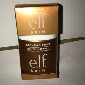 Elf Skin Bronzing Drops in 2 Pure Gold w/yellow gold shimmer light-tan skin tone